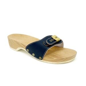 Vintage Dr. Scholl’s Sandals 1970s Original Exercise Sandals Size 8 Blue New NWT